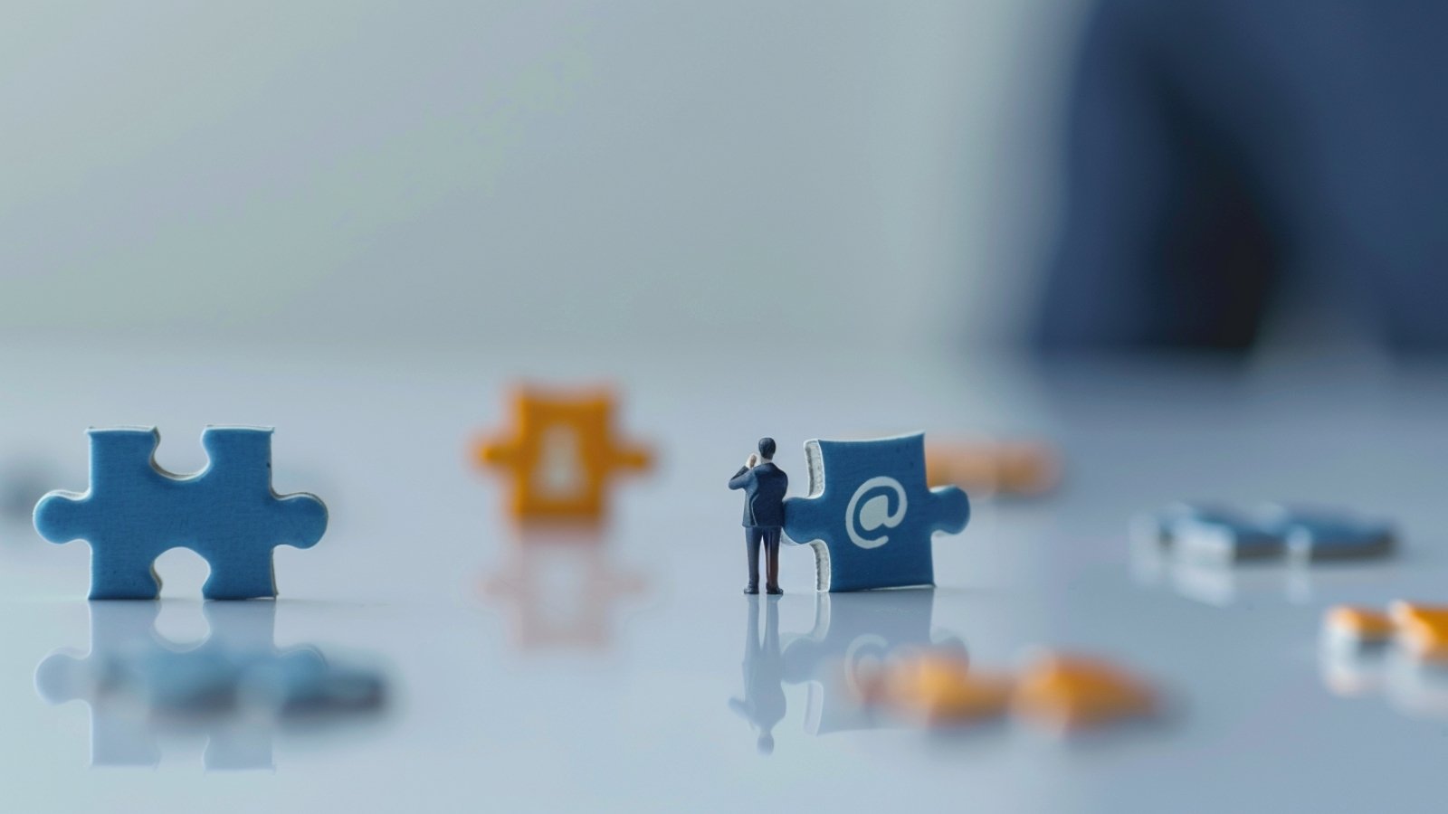 OSINT Personenrecherche - Geschäftsmann analysiert digitale Verbindungen